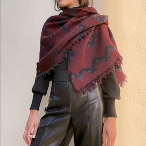 Aritzia Diamond Mosaic Wool Scarf